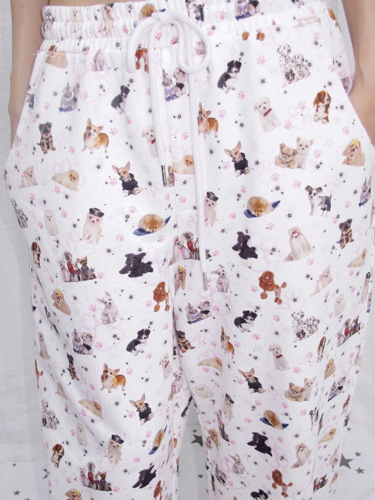Dog Print Sweatpants【s0000013876】