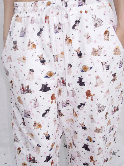 Dog Print Sweatpants【s0000013876】