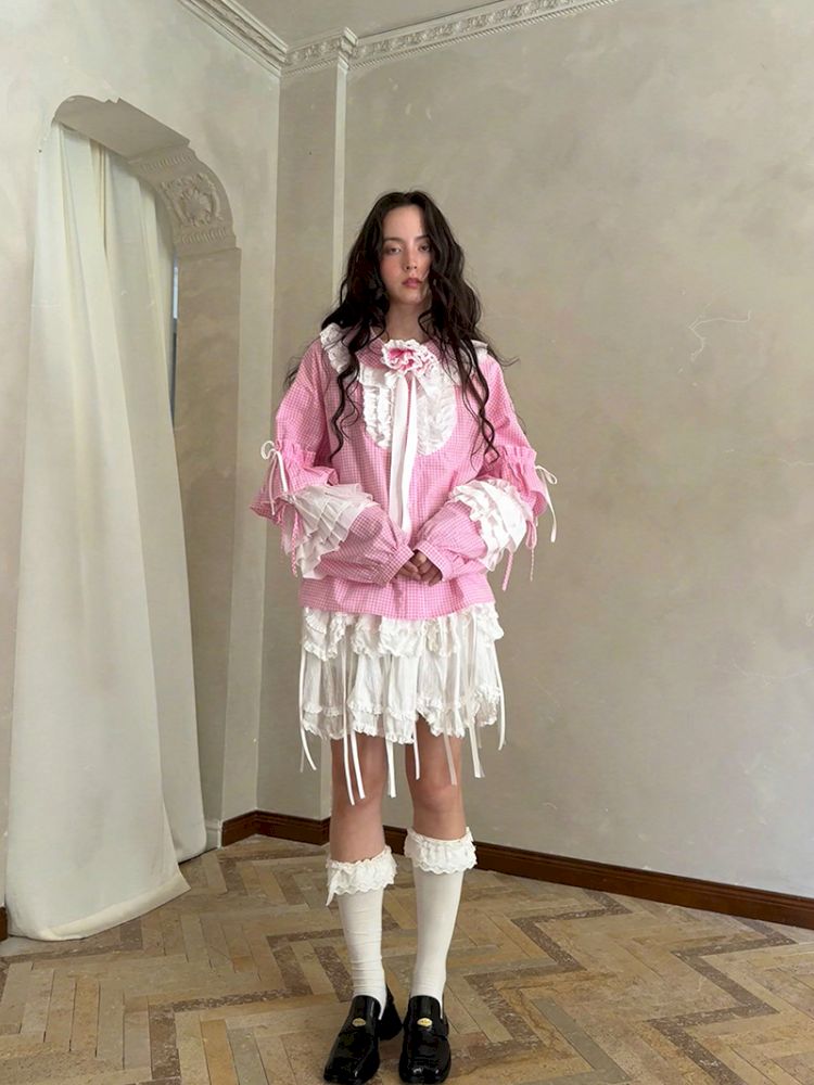 Double-layer bow-tie short skirt【s0000012764】