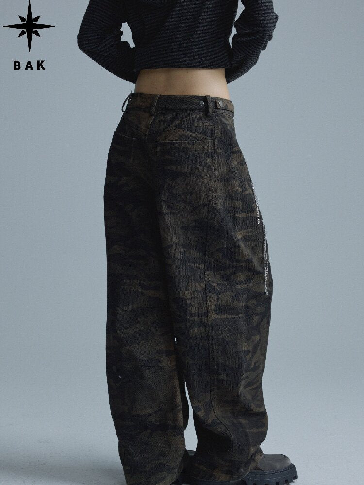 Vintage Distressed Camo Pants【s0000018556】