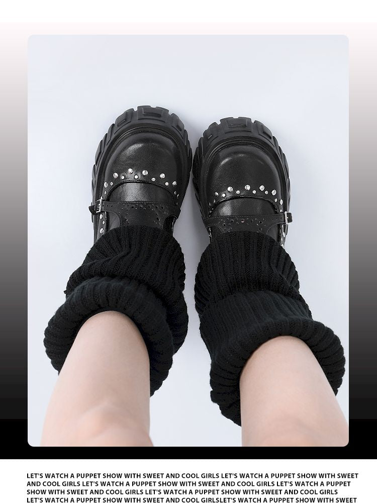 Red plaid thick bottom shoes【s0000013360】