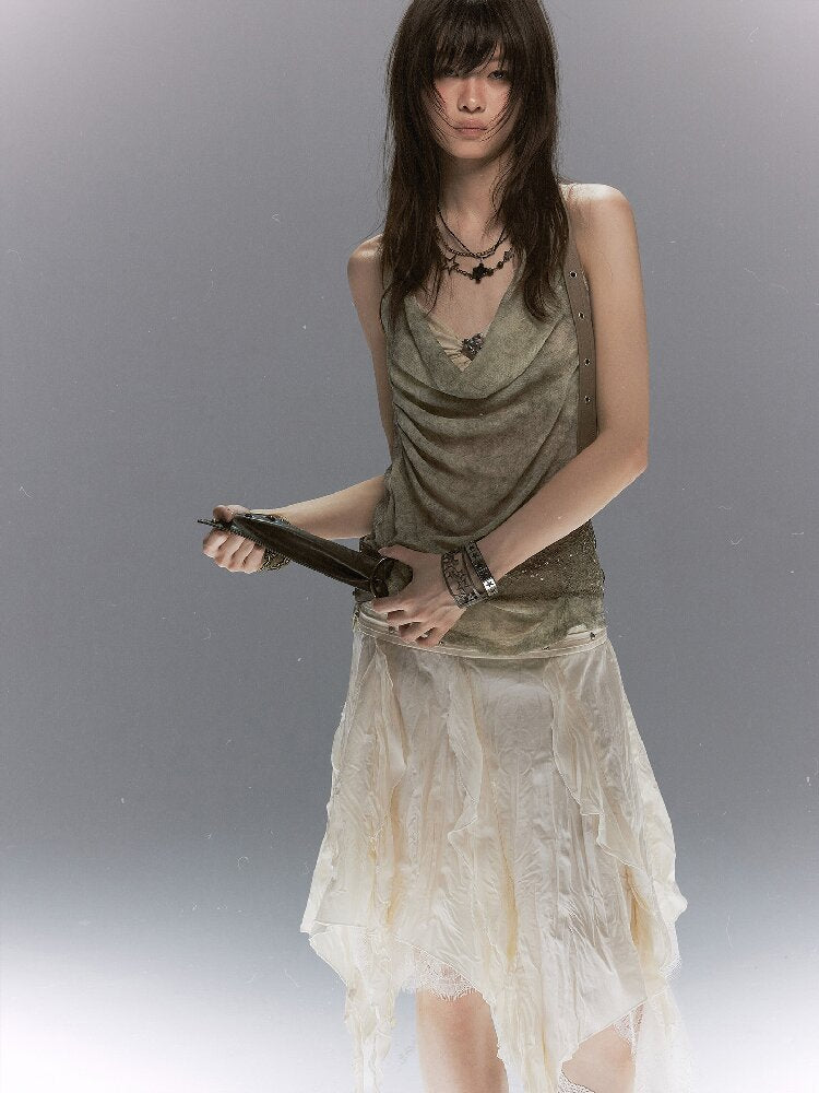 Gold 2000S Distressed Bikini Dress【s0000017044】