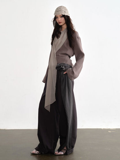 Earth Color Streamer Long Sleeve Shirt【s0000015703】