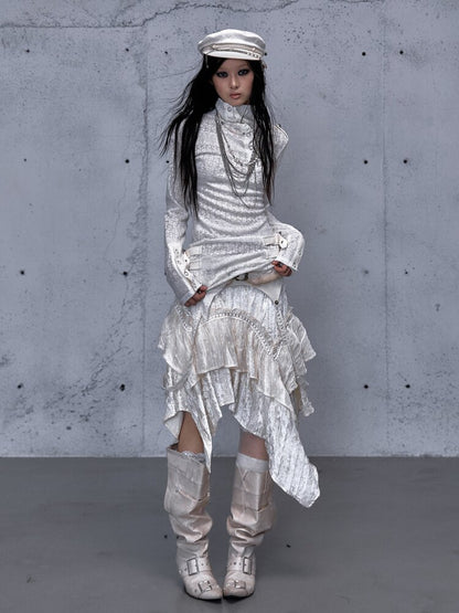 High Neck Jacquard Knit Base Top【s0000015550】