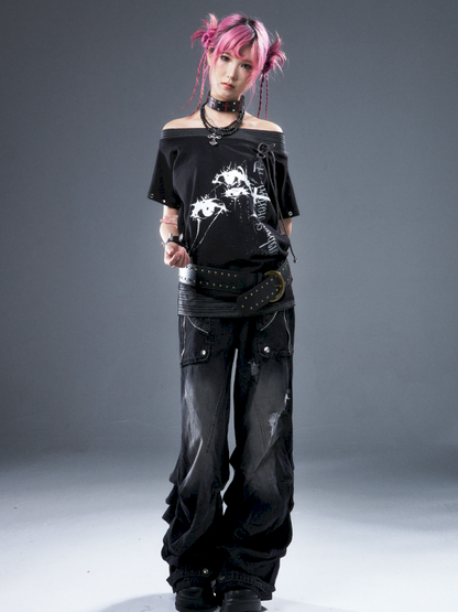 Casual loose-fitting top T-shirt【s0000012947】