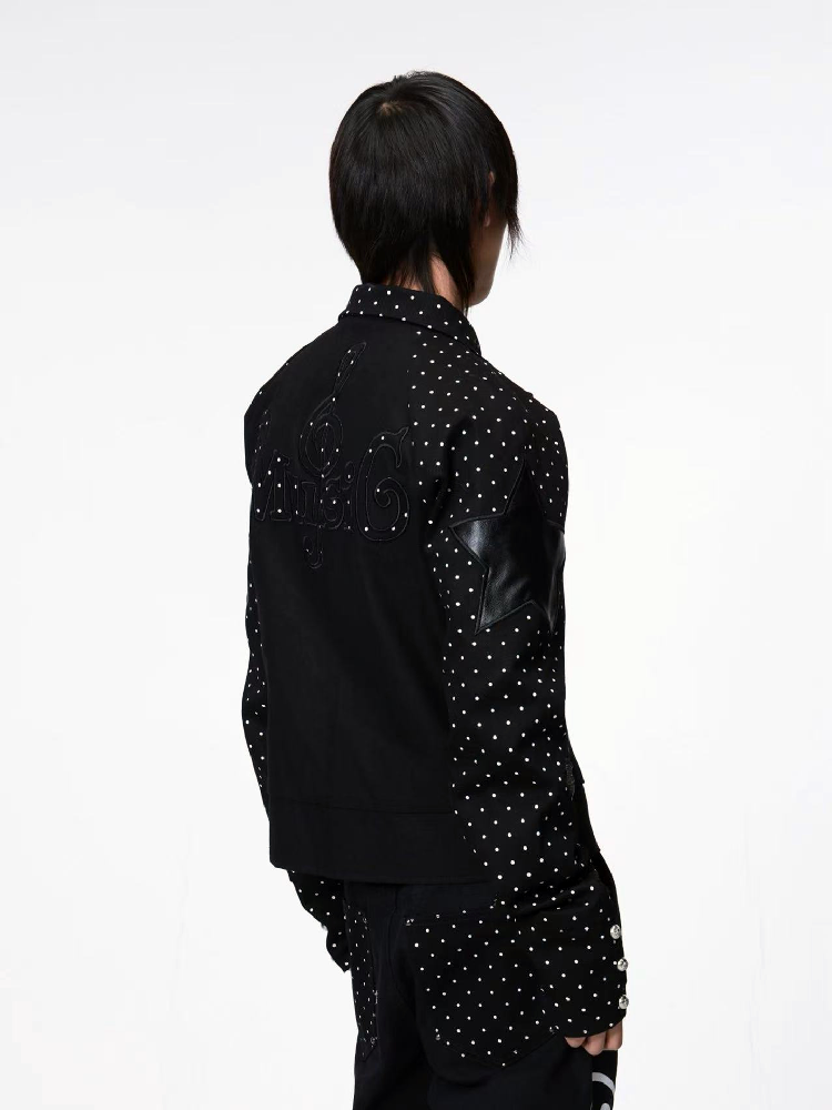 Retro Polka Dot Applique Jacket【s0000018208】