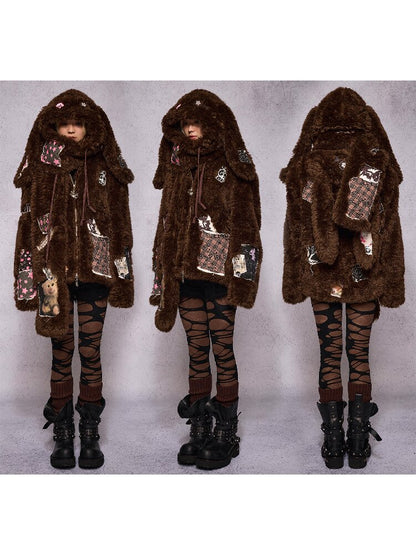 Lop Rabbit Doll Hat Scarf【s0000019135】