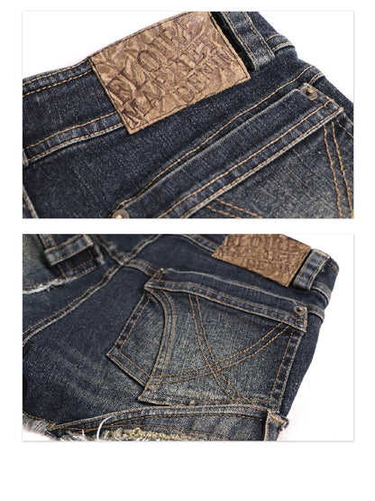 Washed Raw Edge Spice Denim Short【s0000016061】