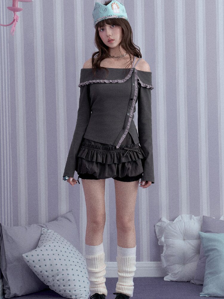 Souffle Double Waist Skirt Pants【s0000017866】