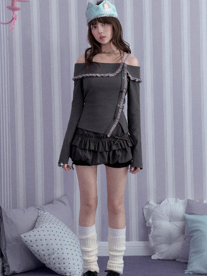 Souffle Double Waist Skirt Pants【s0000017866】