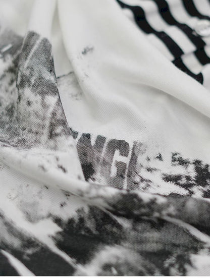 Swing Neck Striped Short Sleeve T-Shirt【s0000012807】