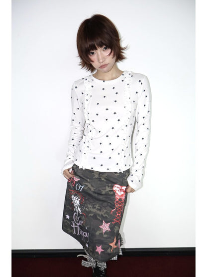 Star Cotton Overfinger Top【s0000018660】
