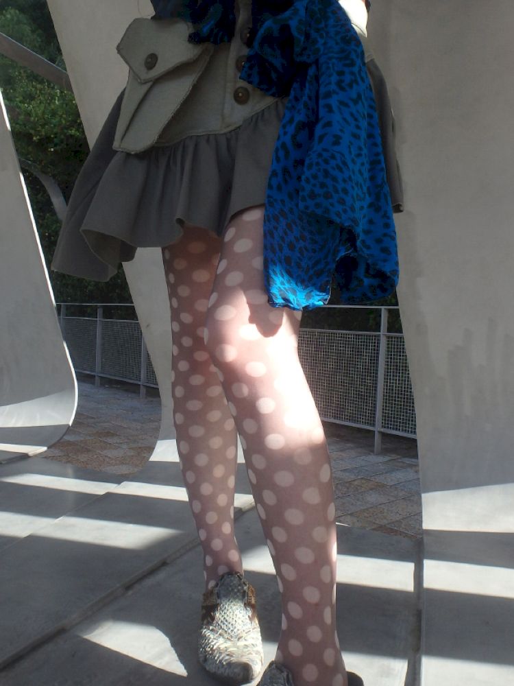 Polka dot print 10D ultra-thin stockings【s0000013175】