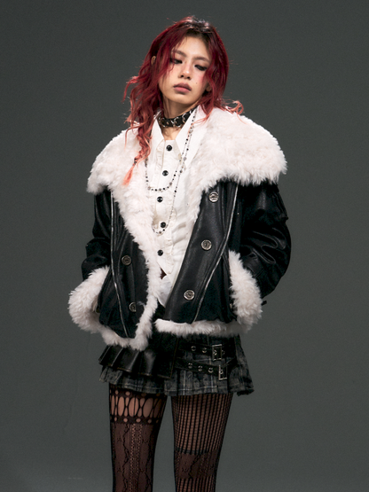 Fur Lapel Suede Short Jacket【s0000015019】