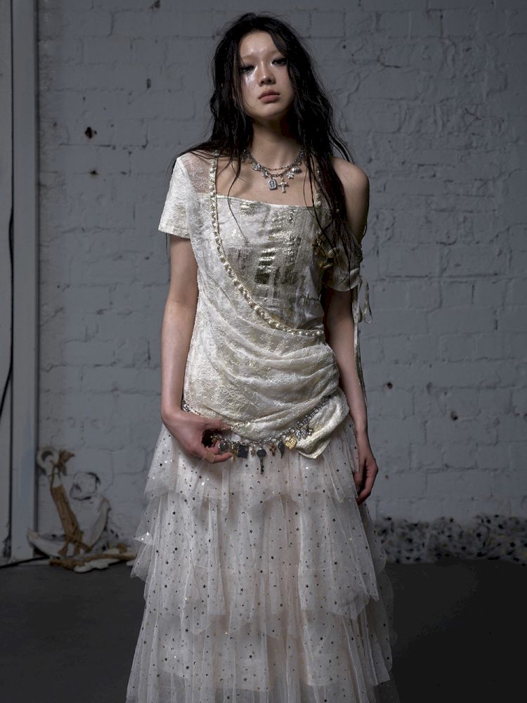 Patchwork two-way short-sleeved T-shirt【s0000012788】