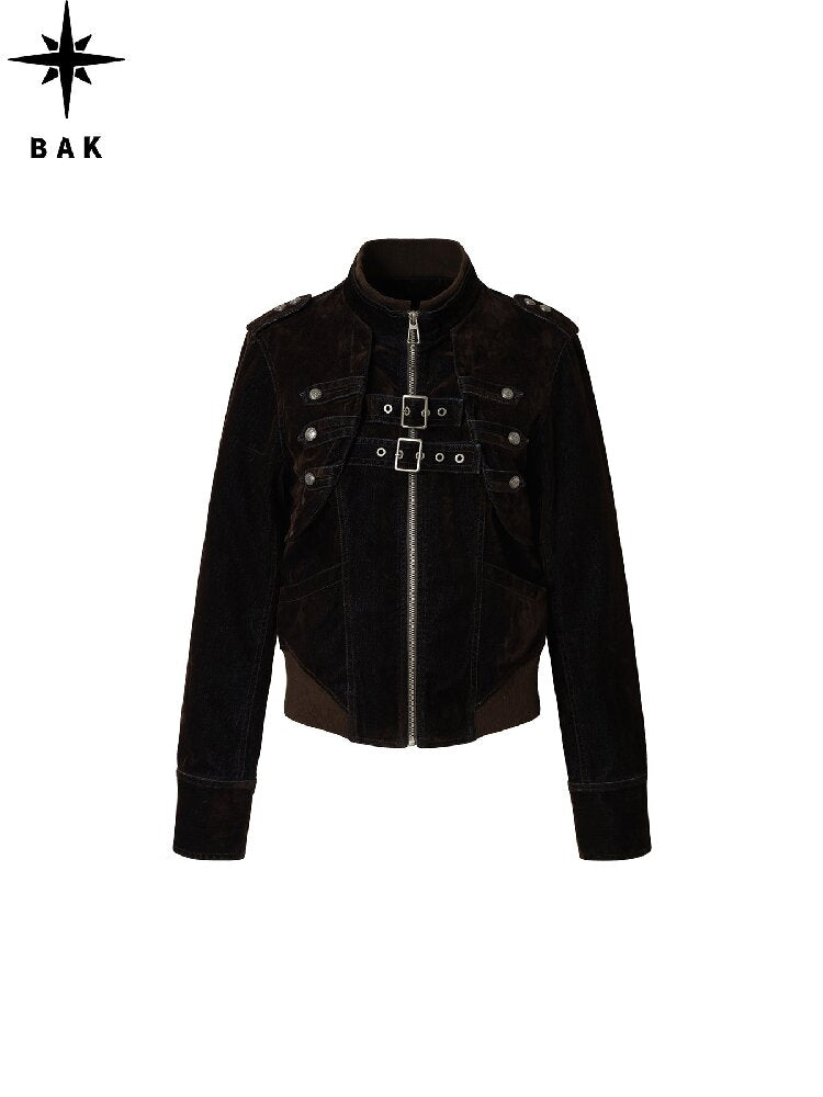 Napoleonic Matte Velvet Belt Jacket【s0000018551】