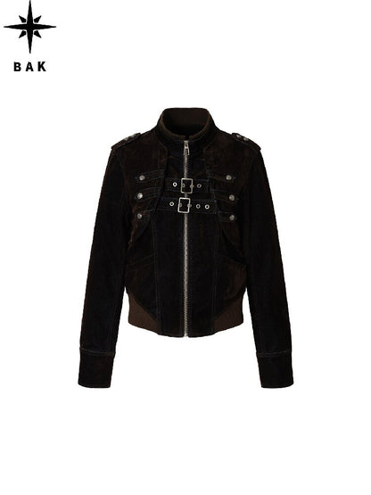 Napoleonic Matte Velvet Belt Jacket【s0000018551】