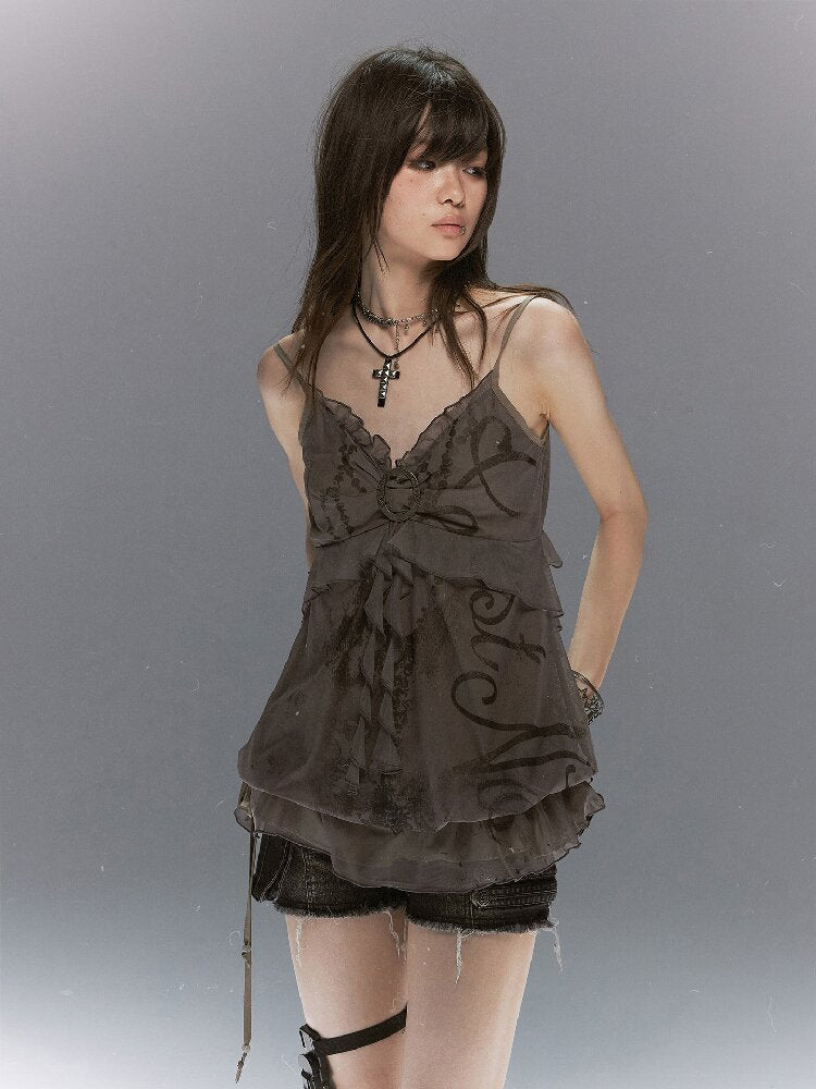 Mottled Bubbles Chain Mesh Suspender【s0000017045】