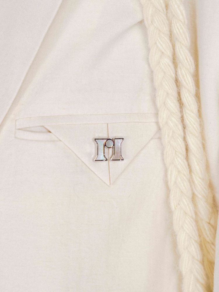 Lace Tie Long Sleeve Blazer [S0000008592]