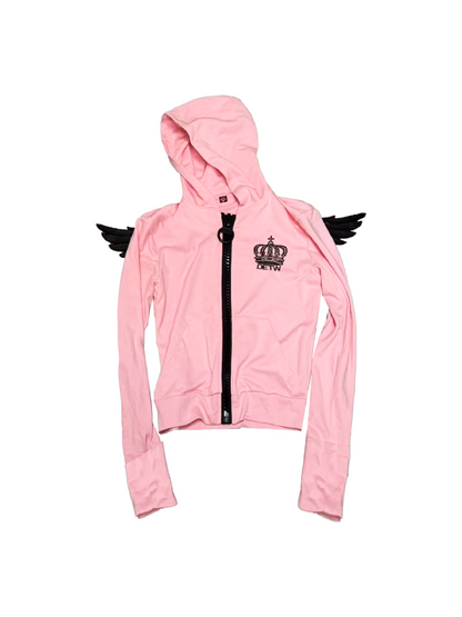 Angel Wings Crown Zip Sweatshirt【s0000018344】