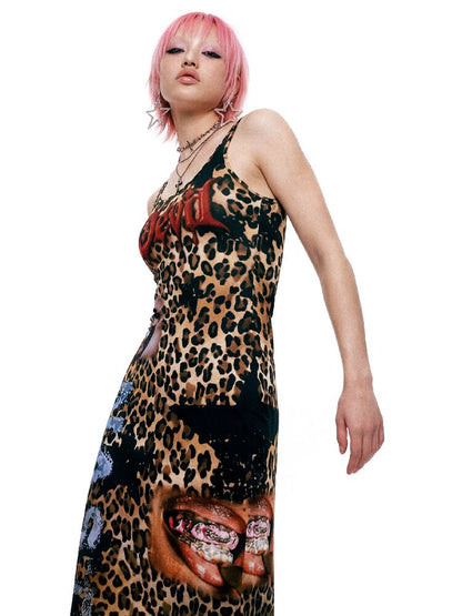 Leopard Print Slimming Tank Dress【s0000017404】