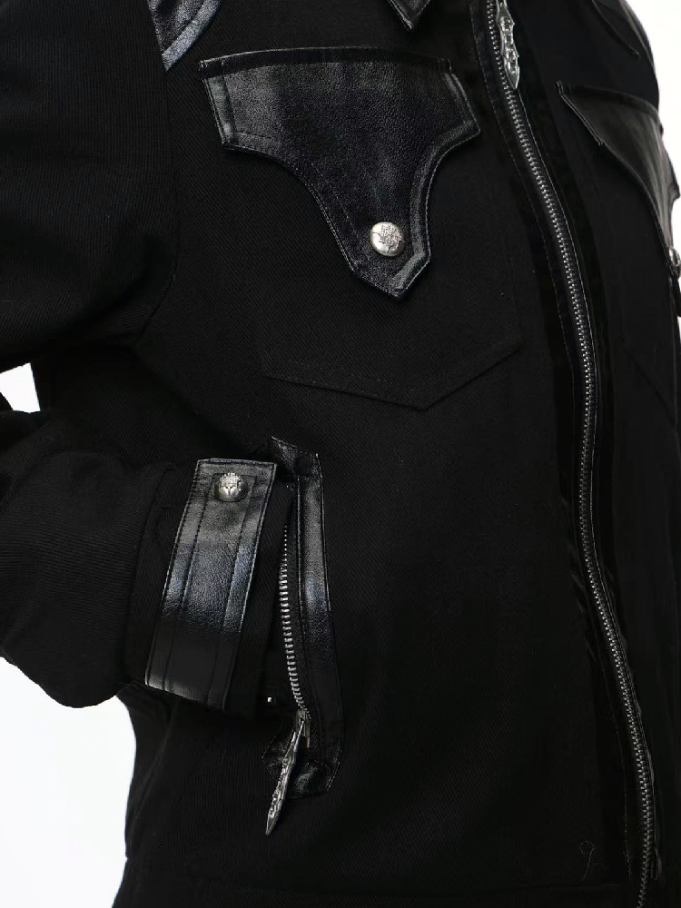 Brushed Patchwork Zipper Jacket【s0000018211】