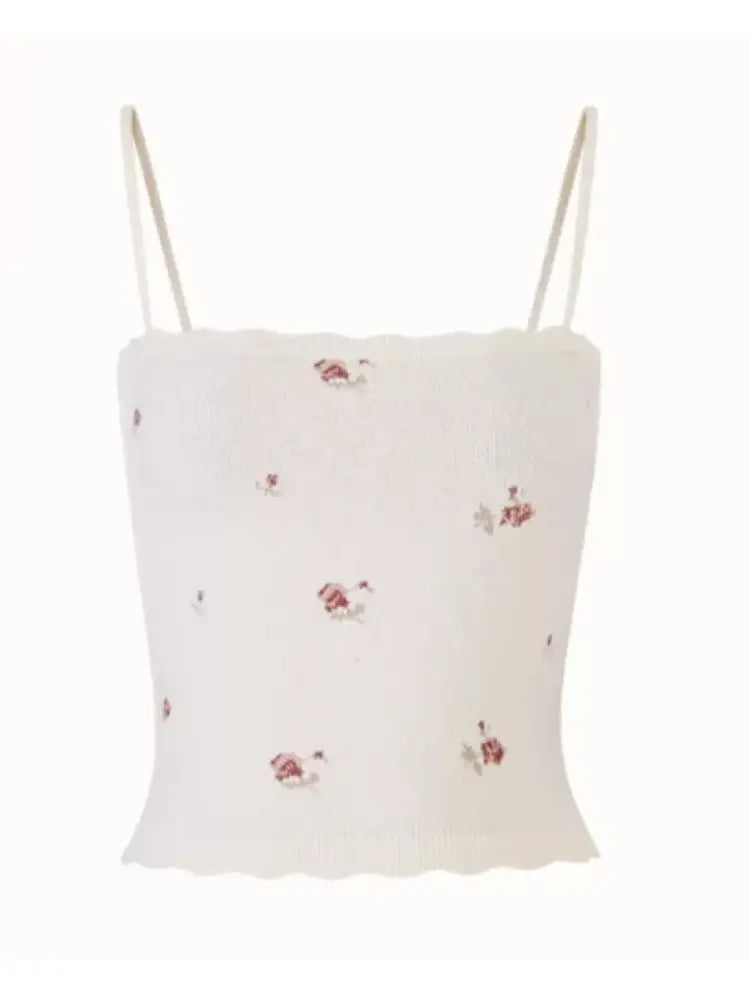 Floral Print “Mix & Match” Sweet Floral Knit Top【s0000014324】