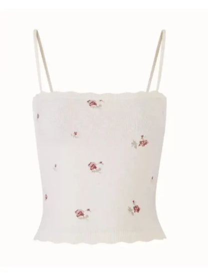 Floral Print “Mix & Match” Sweet Floral Knit Top【s0000014324】