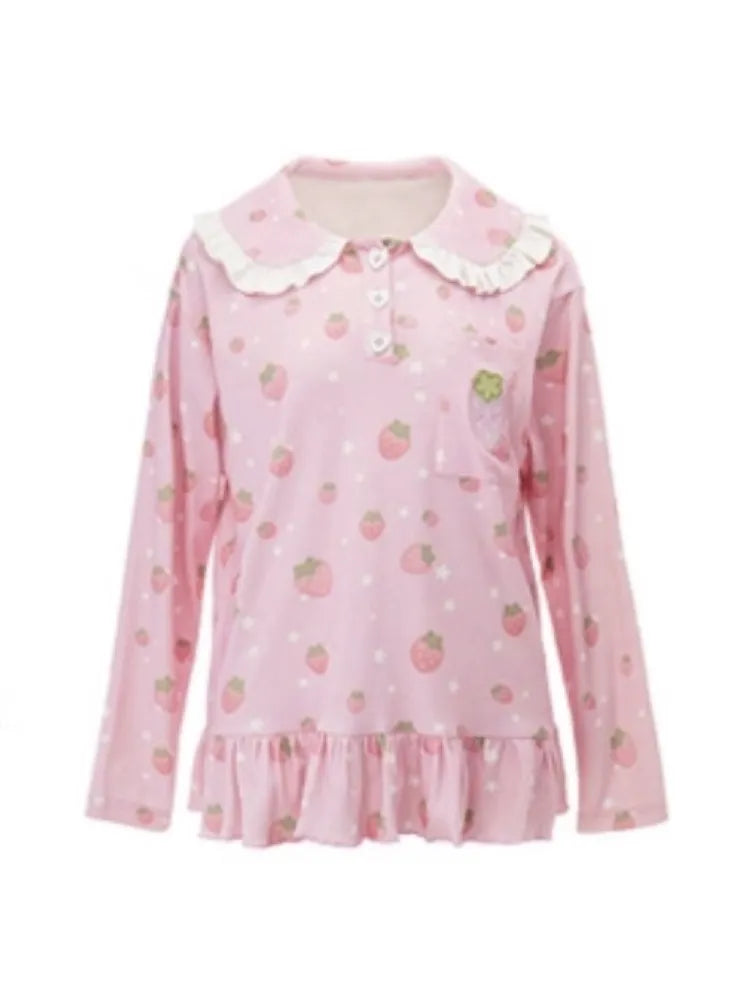 Strawberry Star Pajama Set【s0000013969】