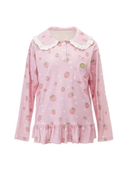 Strawberry Star Pajama Set【s0000013969】