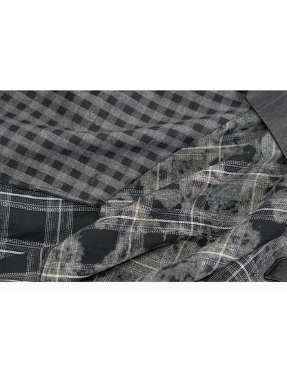 Punk splicing velvet bustier skirt【s0000013886】