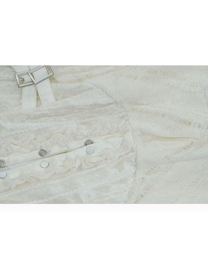 Patchwork Lattice Waisted Dress【s0000013889】