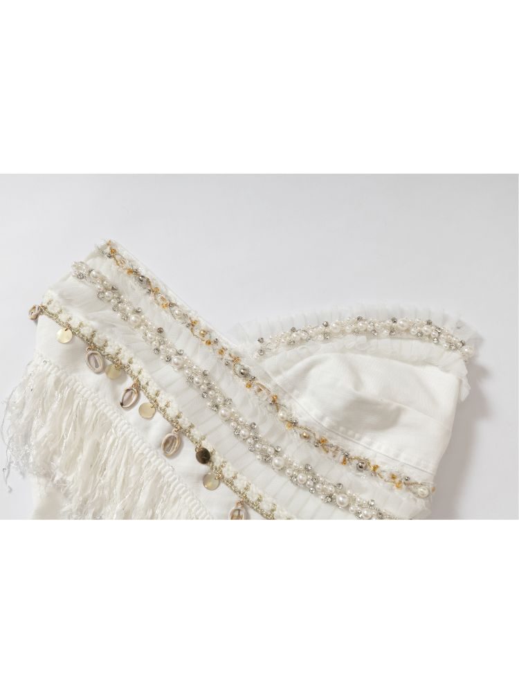 Irregular short strapless vest【s0000012783】