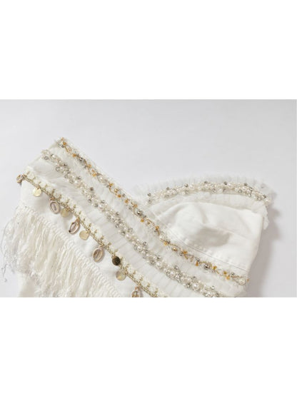 Irregular short strapless vest【s0000012783】