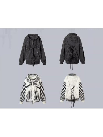 Casual Loose Padded Ruffle Jacket【s0000011005】