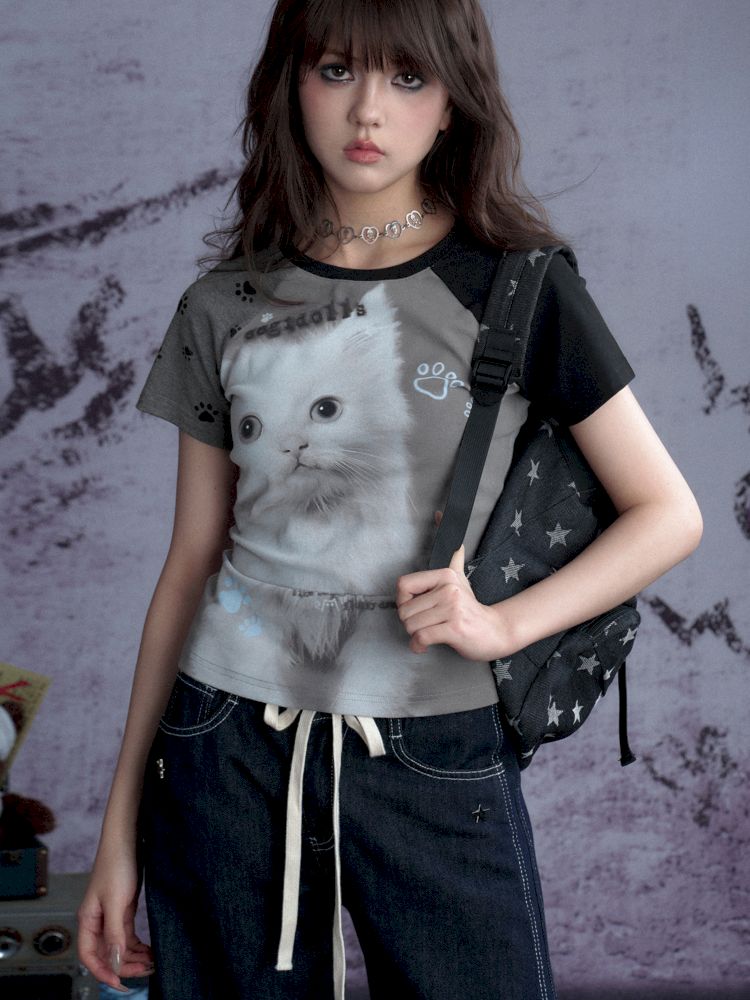 Shoulder insert short sleeve T-shirt【s0000013362】