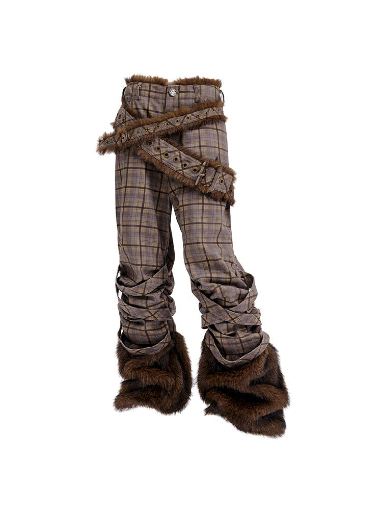 Plaid Stacked Pants [S0000010509]