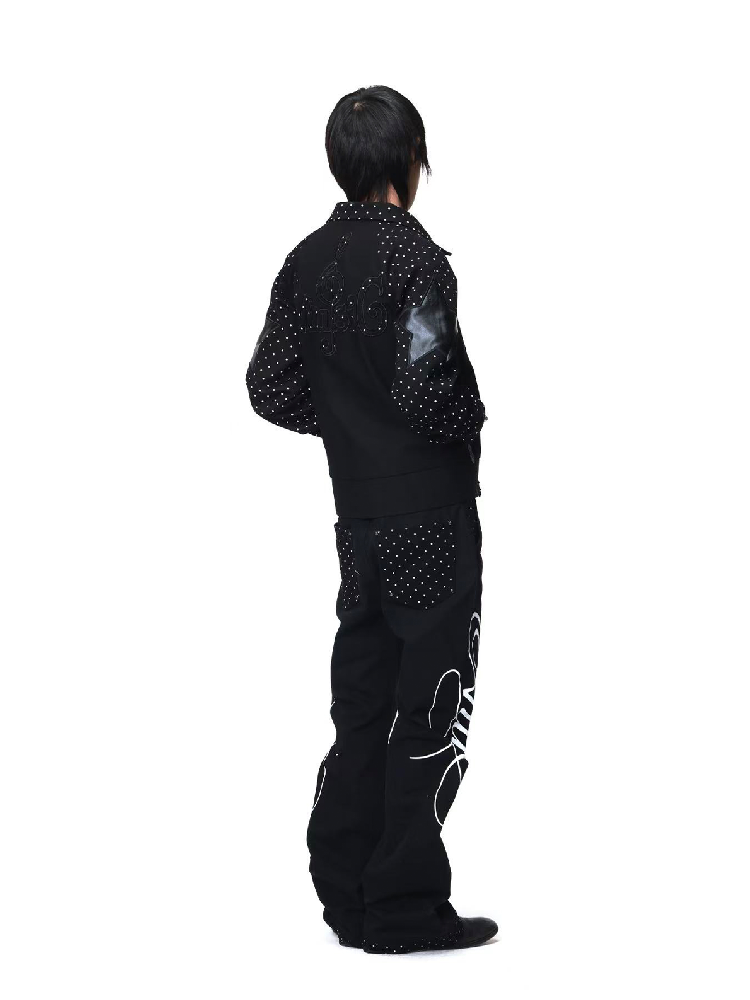 Retro Polka Dot Applique Jacket【s0000018208】