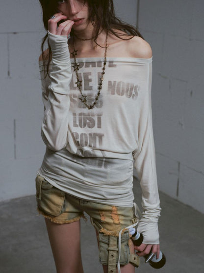 Thin Long Sleeve Printed Tee【s0000011851】