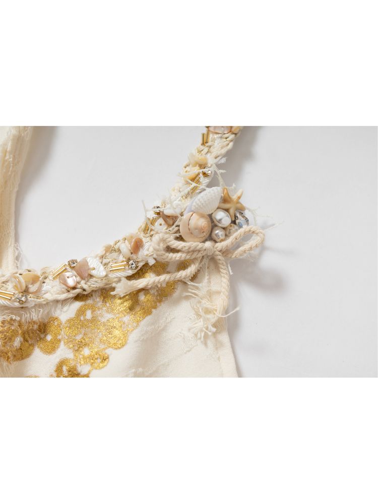 Ribbon Lazy Irregular Loose Halter Top【s0000012787】