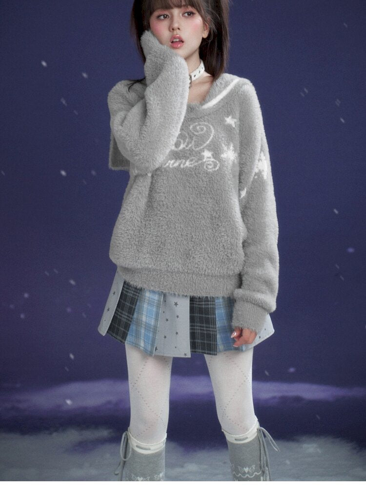 Star Gummy Splicing Pleated Skirt【s0000015438】