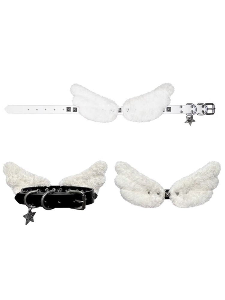 Angel Wings Studded Collar【s0000009600】