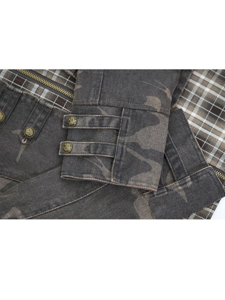 Standing collar zipper positive shoulder jacket【s0000013891】