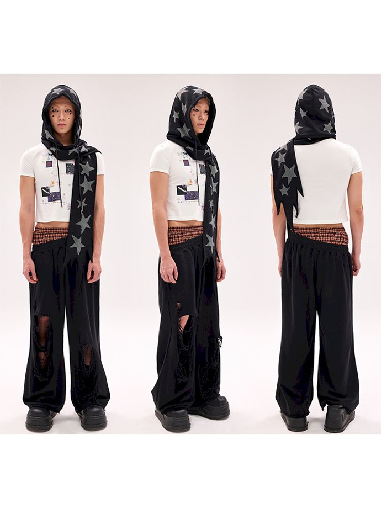 Pentagram Hot Drill Scarf Hat【s0000012183】