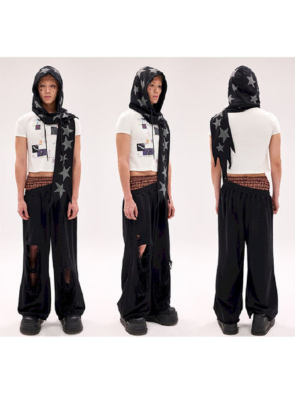 Pentagram Hot Drill Scarf Hat【s0000012183】