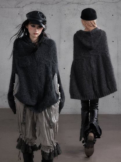 Twisted Knit Wool Cape Jacket【s0000019160】