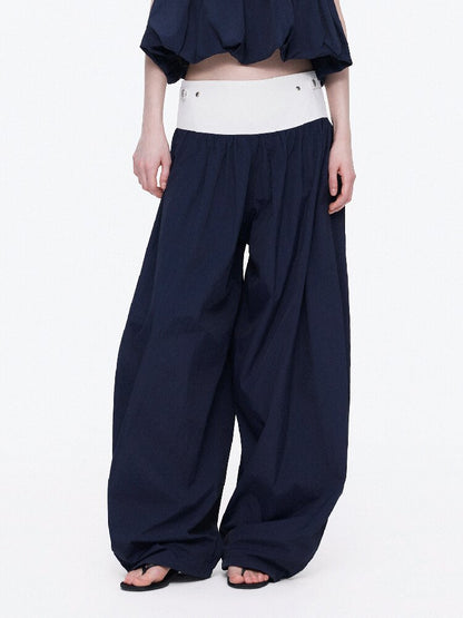 Backless Bandeau Wide Waist Pants【s0000015920】