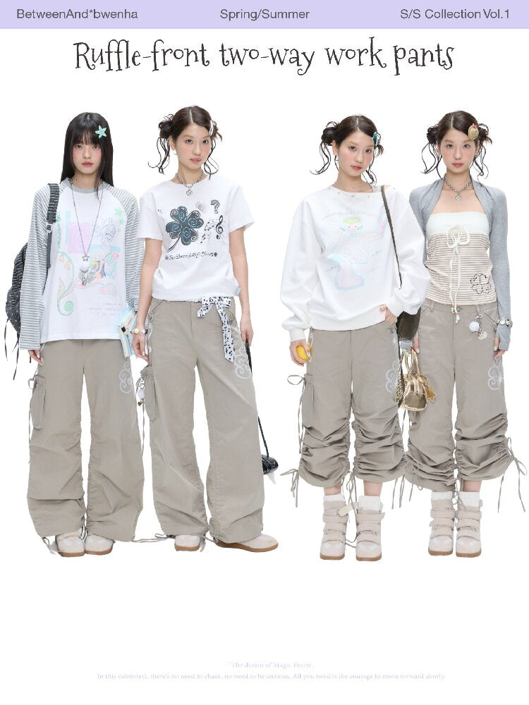 Vine Shirring Pleats Cargo Pants【s0000016376】