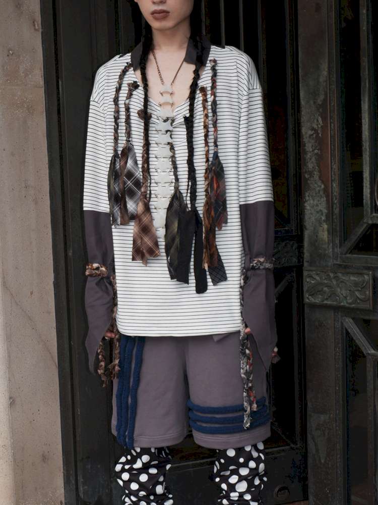 Multi-Tie Striped Long Sleeves【s0000015142】