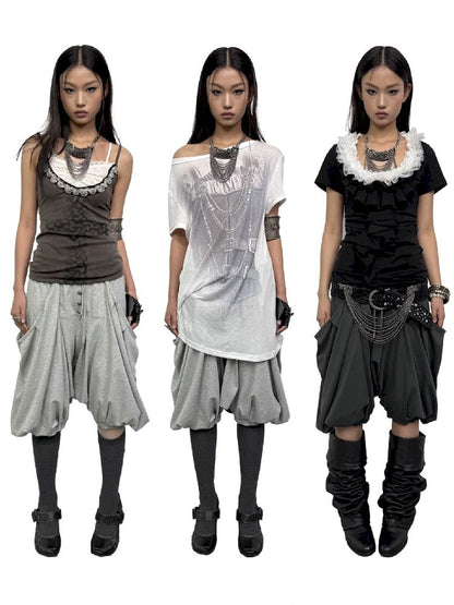 Haren Lantern Five Points Skirt Pants【s0000012209】